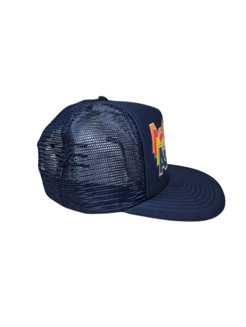 Vintage Houston Astros Rainbow Trucker Hat Snapback Blue MLB Constanzo Caps